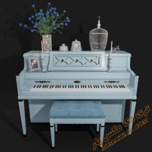 آبجکت آلات موسیقی (پیانو) برای تری دی مکس شماره 14