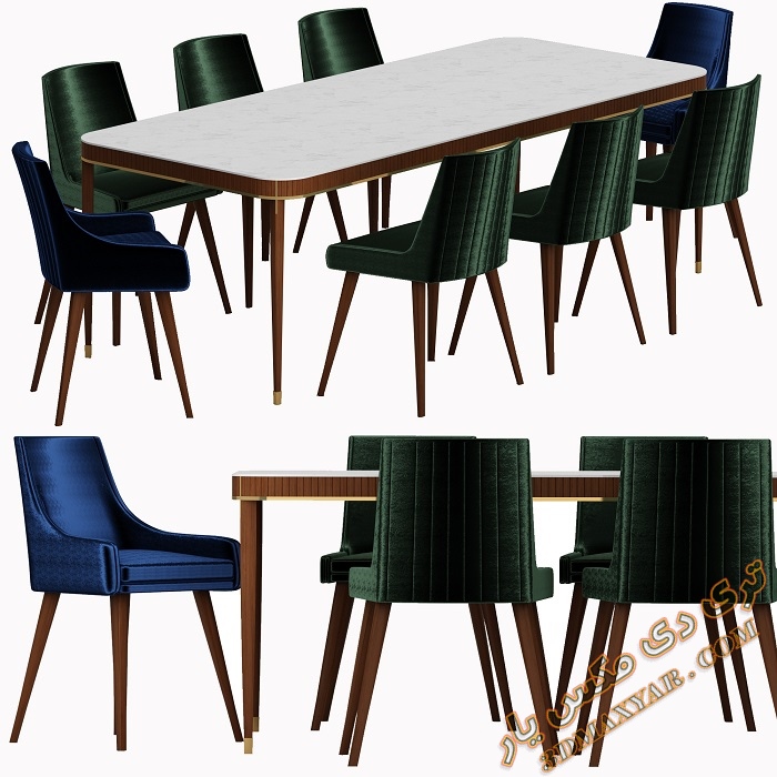 دانلود آبجکت میز و صندلی برای تری دی مکس - 3dmaxyar.com