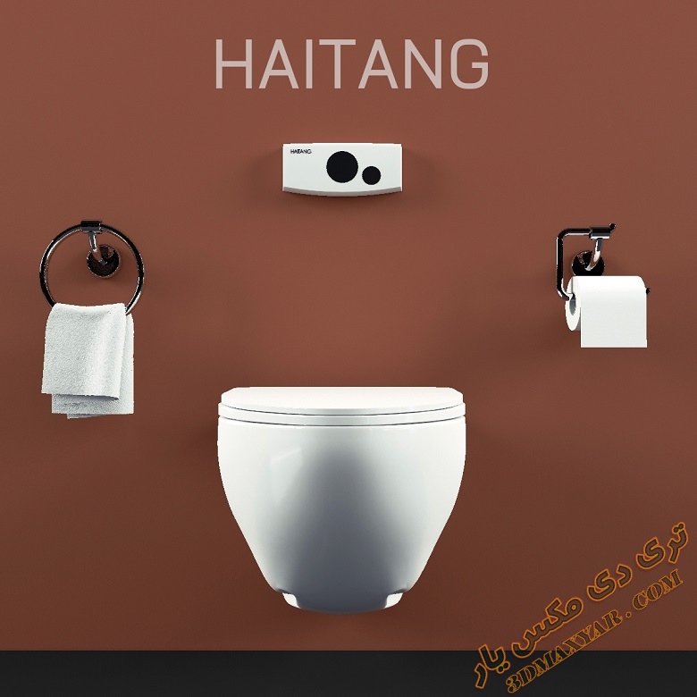 آبجکت توالت فرنگی برای تری دی مکس -3dmaxyar.com