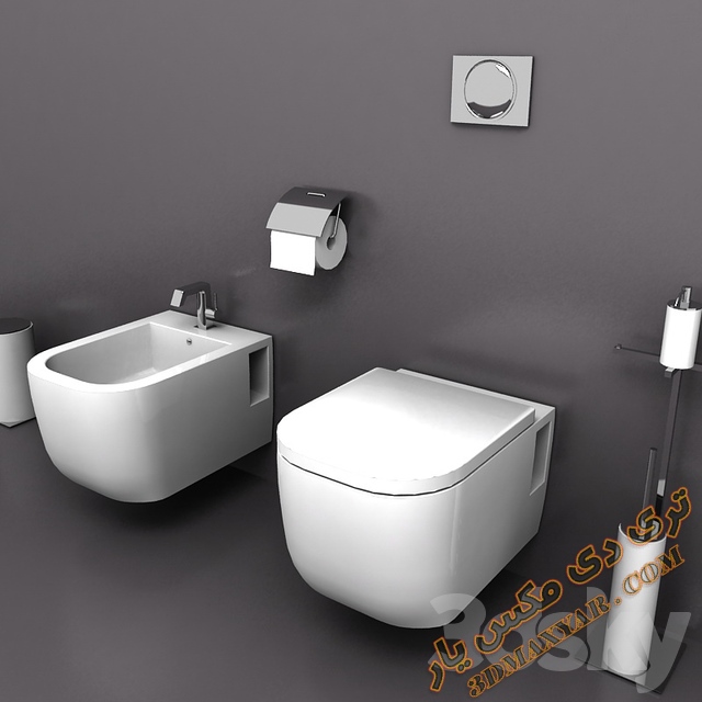 آبجکت توالت فرنگی برای تری دی مکس -3dmaxyar.com