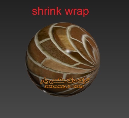 تکسچر دهی با shrink wrap  در تری دی مکس-  3dmaxyar.com