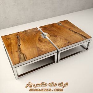 دانلود آبجکت میز چوبی (اسلب) برای تری دی مکس شماره 22