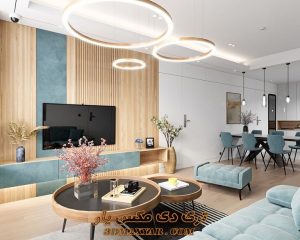 پروژه آماده طراحی فضای داخلی آپارتمان برای تری دی مکس شماره 5
