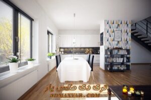 پروژه آماده آشپزخانه و ناهارخوری کلاسیک برای تری دی مکس-3dmaxyar.com
