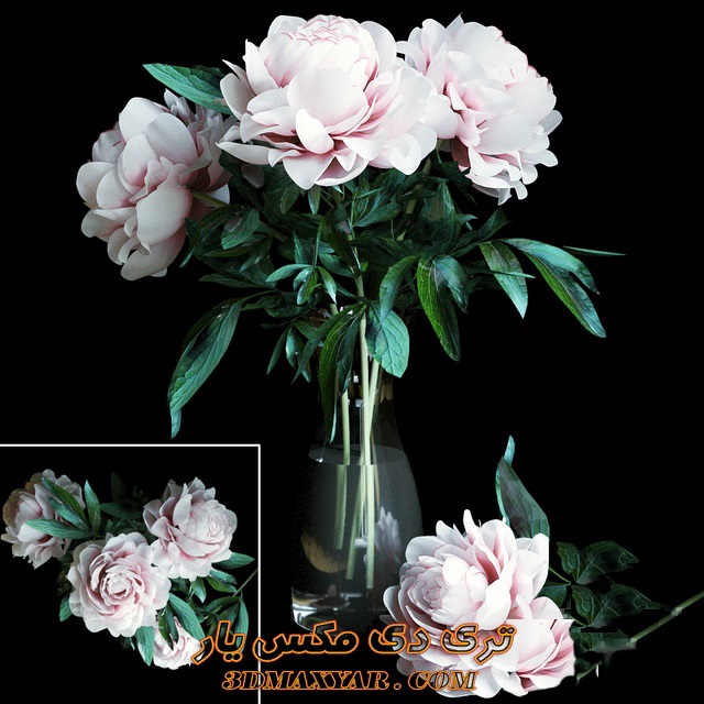 آبجکت گلدان برای تری دی مکس-3dmaxyar.com