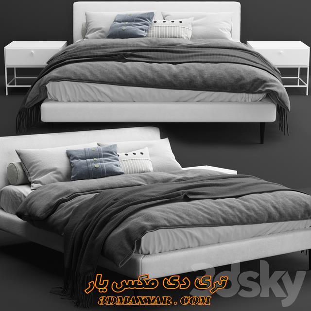 آبجکت تختخواب مدرن برای تری دی مکس-3dmaxyar.com