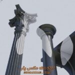 آبجکت گچبری ستون کلاسیک برای تری دی مکس شماره 126