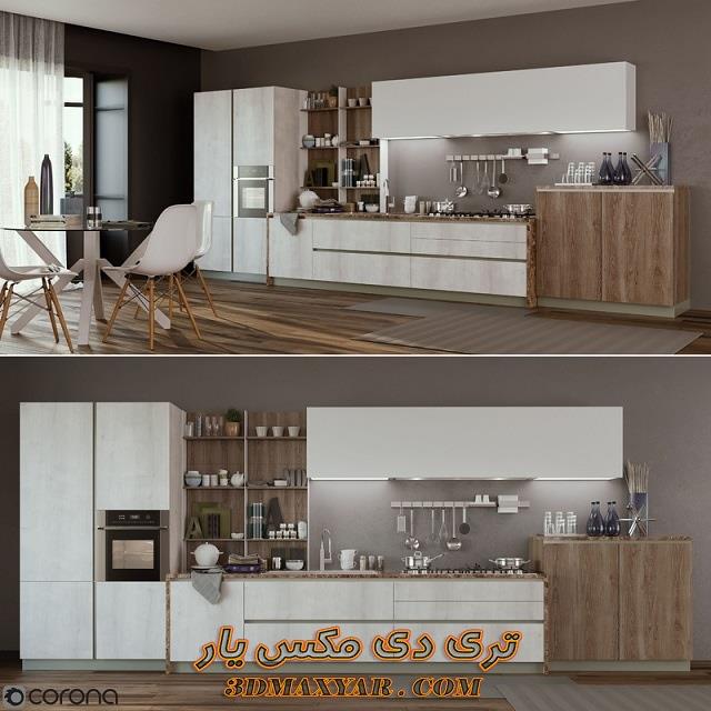 آبجکت کابینت آشپزخانه برای تری دی مکس -3dmaxyar.com