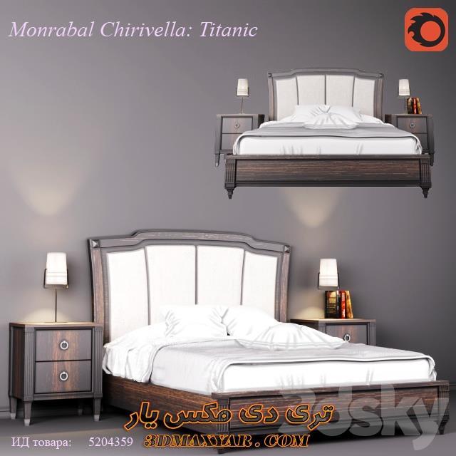 آبجکت تختخواب برای تری دی مکس -3dmaxyar.com