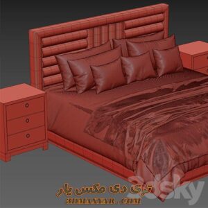 آبجکت تخت خواب برای تری دی مکس شماره 108