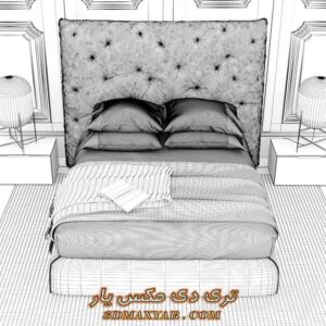 آبجکت تخت خواب برای تری دی مکس شماره 129