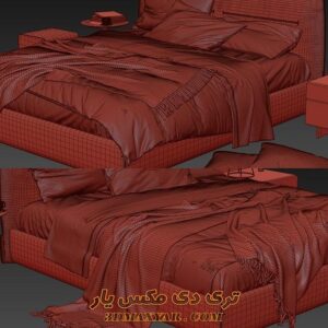 آبجکت تخت خواب برای تری دی مکس شماره 114