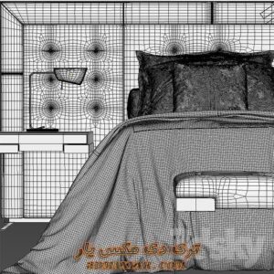 آبجکت تخت خواب برای تری دی مکس شماره 107