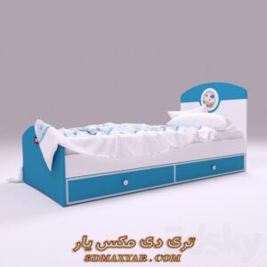 دانلود آبجکت تختخواب کودک برای تری دی مکس شماره 52