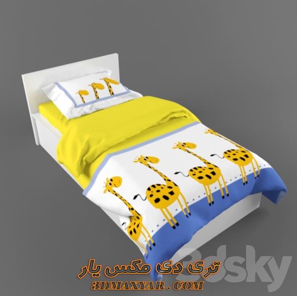 دانلود آبجکت تختخواب کودک برای تری دی مکس-3dmaxyar.com
