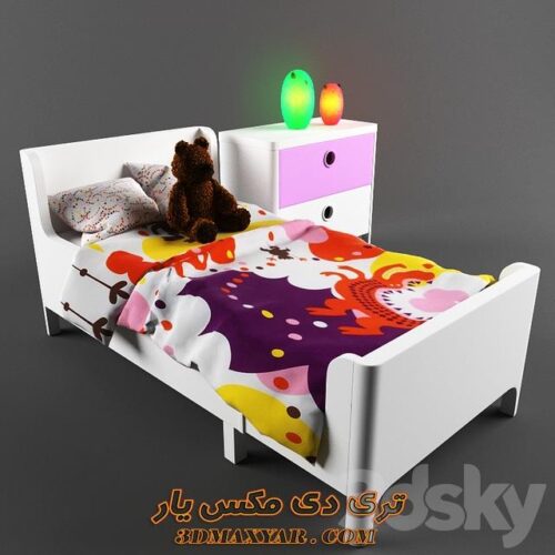 دانلود آبجکت تختخواب کودک برای تری دی مکس شماره 55
