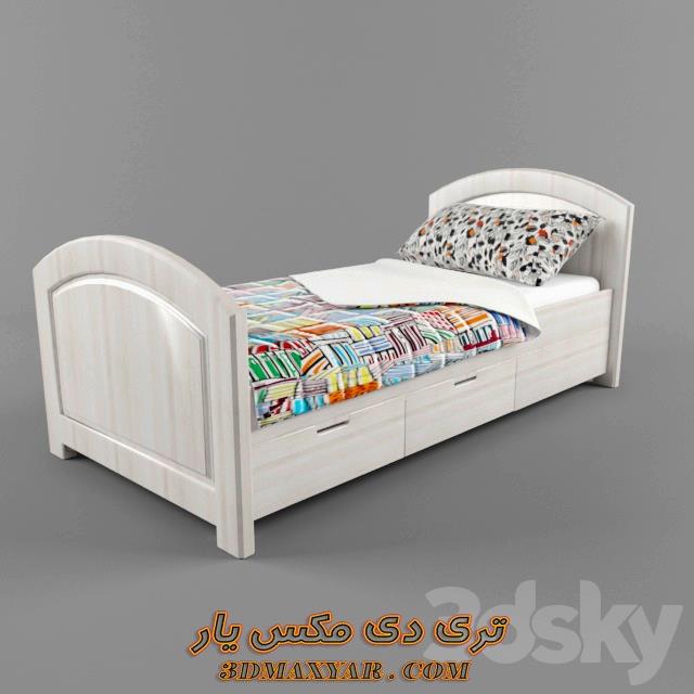 دانلود آبجکت تختخواب کودک برای تری دی مکس-3dmaxyar.com