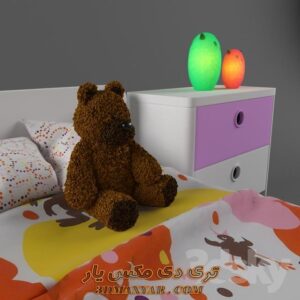 دانلود آبجکت تختخواب کودک برای تری دی مکس شماره 55